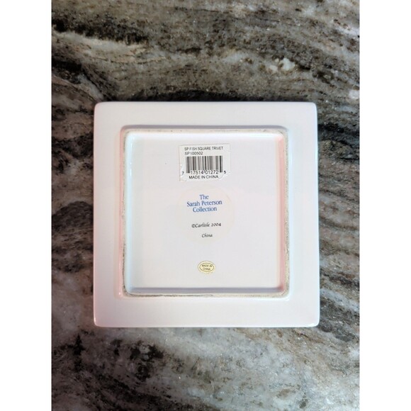 VINTAGE SARAH PETERSON RAINBOW TROUT SERVING TRIVET CARLISLE HARTSTONE SET - Picture 10 of 12